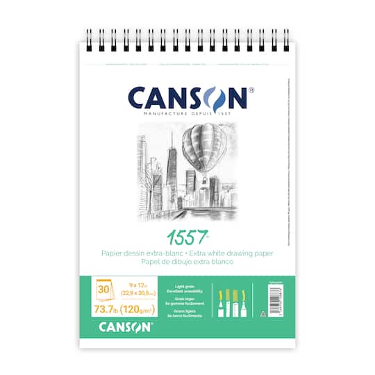 Canson® 1557® Drawing Paper Pad, 9" x 12"